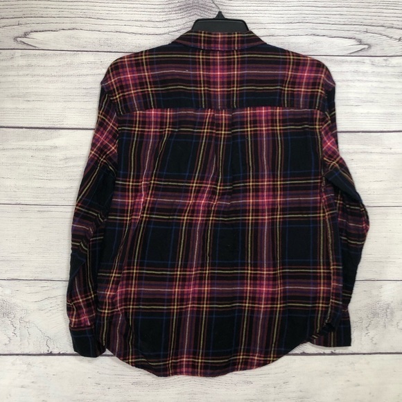 Calvin Klein Jeans Plaid Button-Down Top Sz Lg - Picture 5 of 5